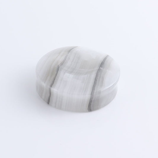 One Mexican Onyx/Calcite White Round Sphere Holder