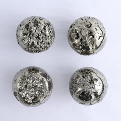 Pyrite Spheres Set of 4
