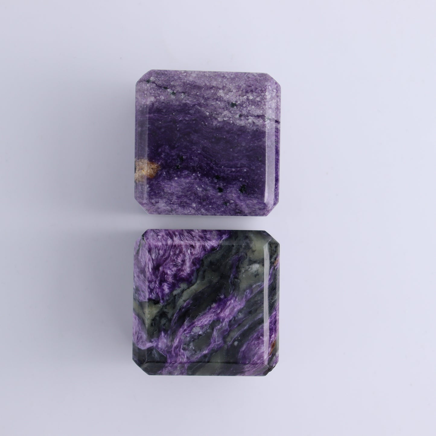 Charoite Cubes Set of 4 - Expert Wholesale and Supplier of Wholesale Crystals & Bulk Gemstones, ["Charoite","Cubes","Russia"]