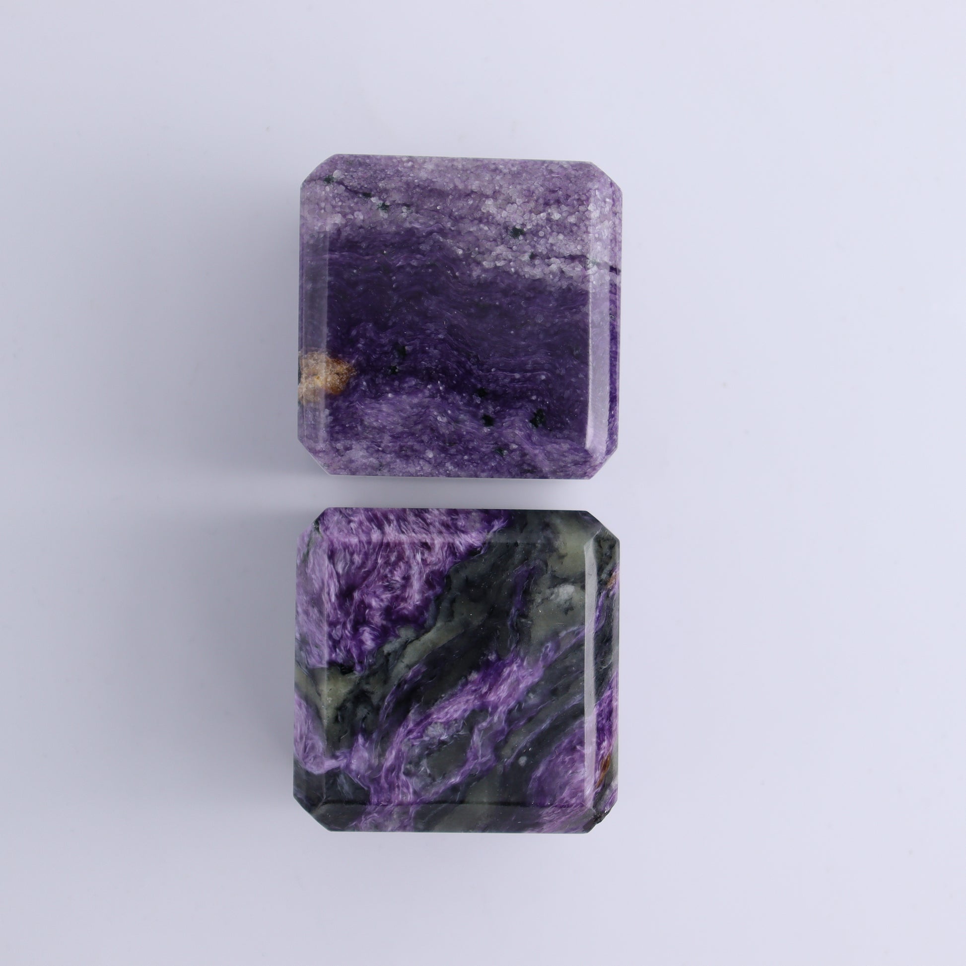 Charoite Cubes Set of 4 - Expert Wholesale and Supplier of Wholesale Crystals & Bulk Gemstones, ["Charoite","Cubes","Russia"]