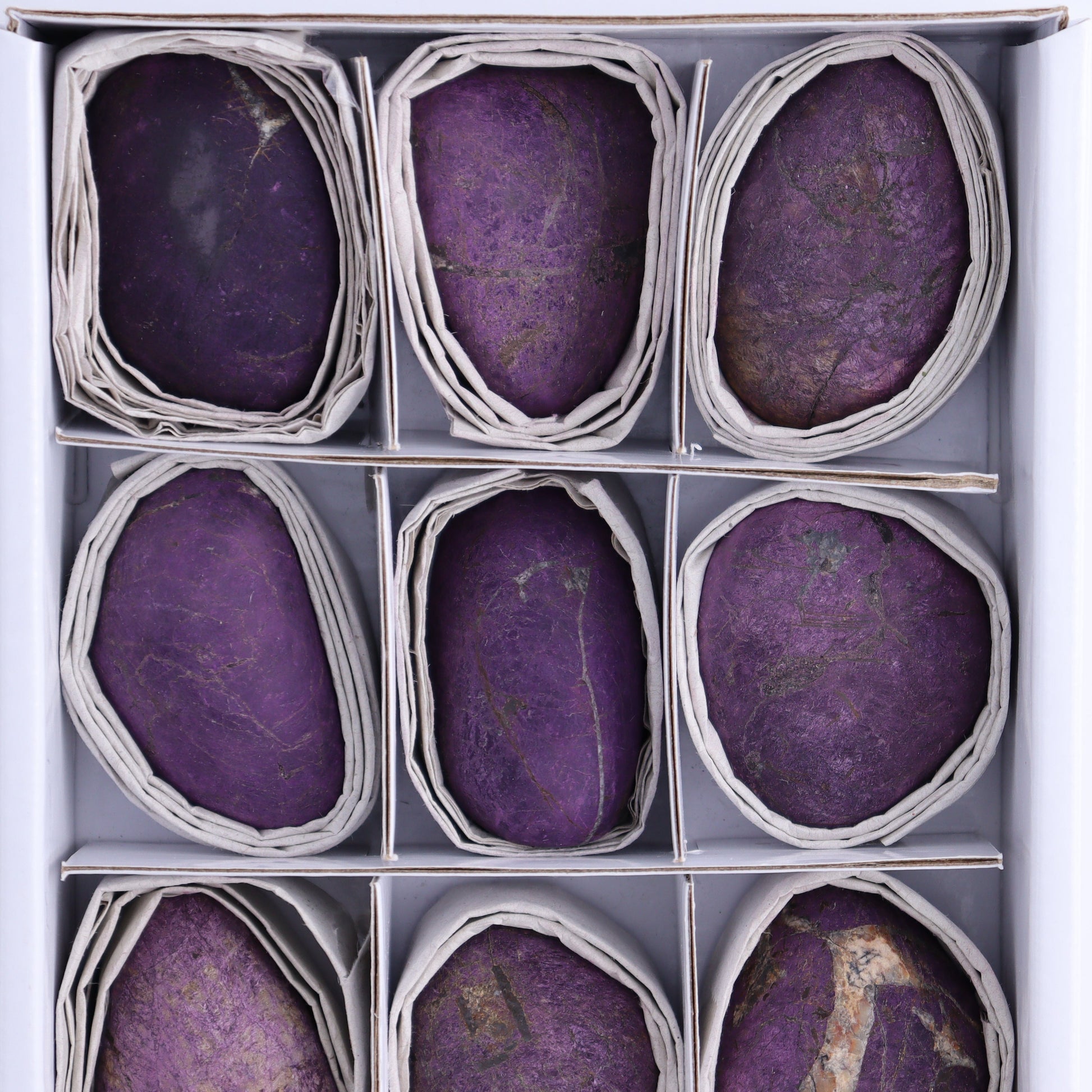 Purpurite Tumbles Set of 12 - Expert Wholesale and Supplier of Wholesale Crystals & Bulk Gemstones, ["Freeform","Freeforms","purpurite","Purpurite Velvet"]
