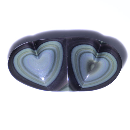 Rainbow Obsidian Heart Pairs Set of 8 - Expert Wholesale and Supplier of Wholesale Crystals & Bulk Gemstones, ["Hearts","Mexico","Rainbow Obsidian"]