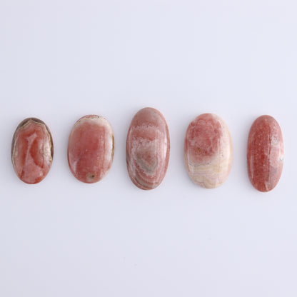 Rhodochrosite Oval Cabs Set of 8 - Expert Wholesale and Supplier of Wholesale Crystals & Bulk Gemstones, ["Argentina","Cabs","Oval","Rhodochrosite"]