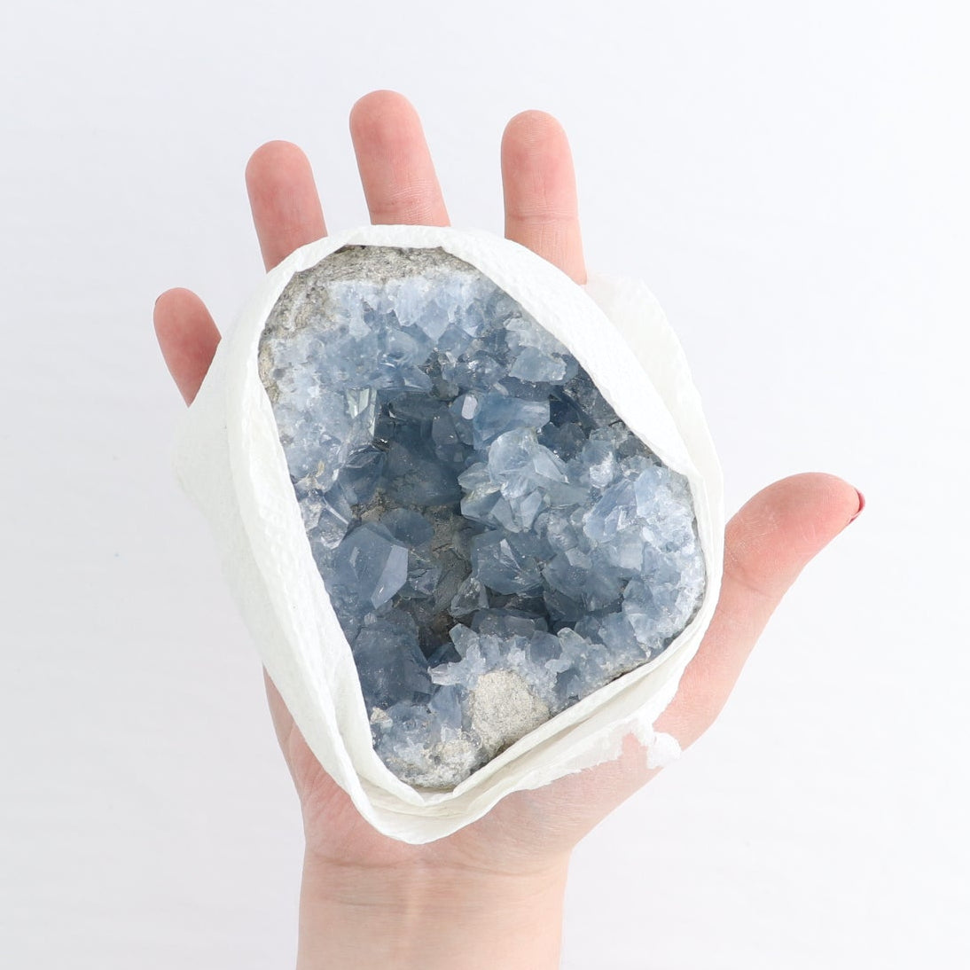 Celestite Clusters Set of 6