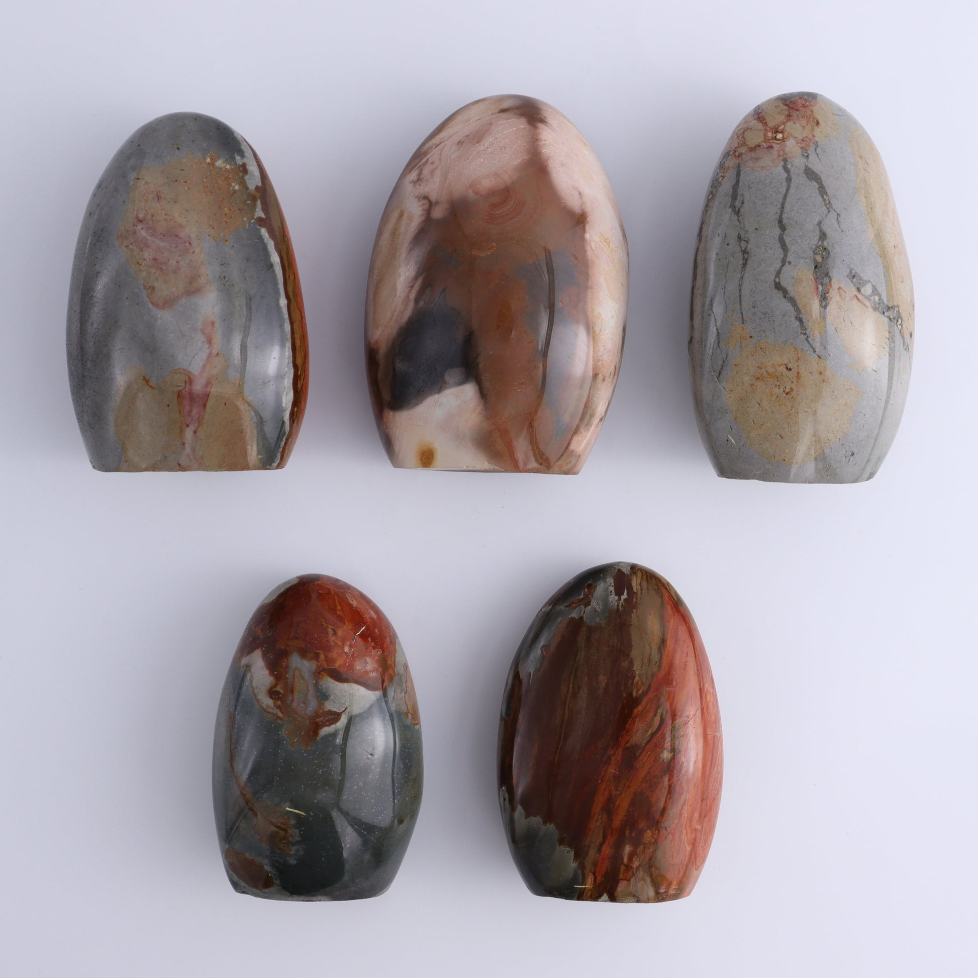 Polychrome Jasper Freeforms Set of 5 - Expert Wholesale and Supplier of Wholesale Crystals & Bulk Gemstones, ["jasper","Madagascar","Polychrome Jasper"]
