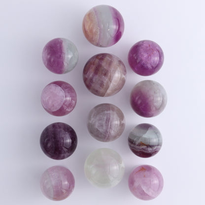 Fluorite Spheres Set of 12 - Expert Wholesale and Supplier of Wholesale Crystals & Bulk Gemstones, ["Fluorite","Mexico","Spheres"]