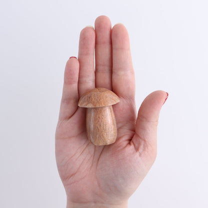 Peach Moonstone Mushrooms Set of 6