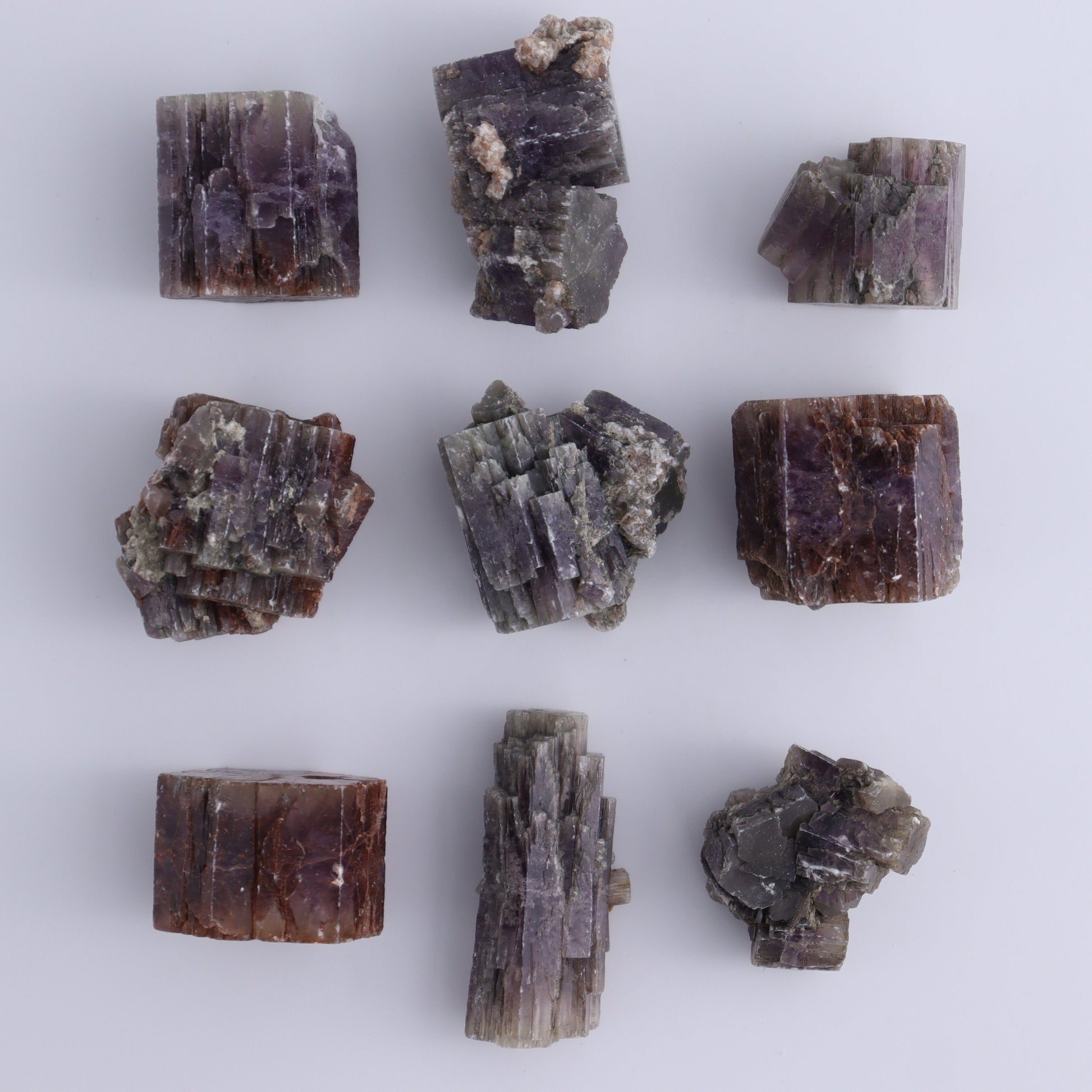 Purple Aragonite Set of 35 - Expert Wholesale and Supplier of Wholesale Crystals & Bulk Gemstones, ["aragonite","Purple Aragonite","Spain"]