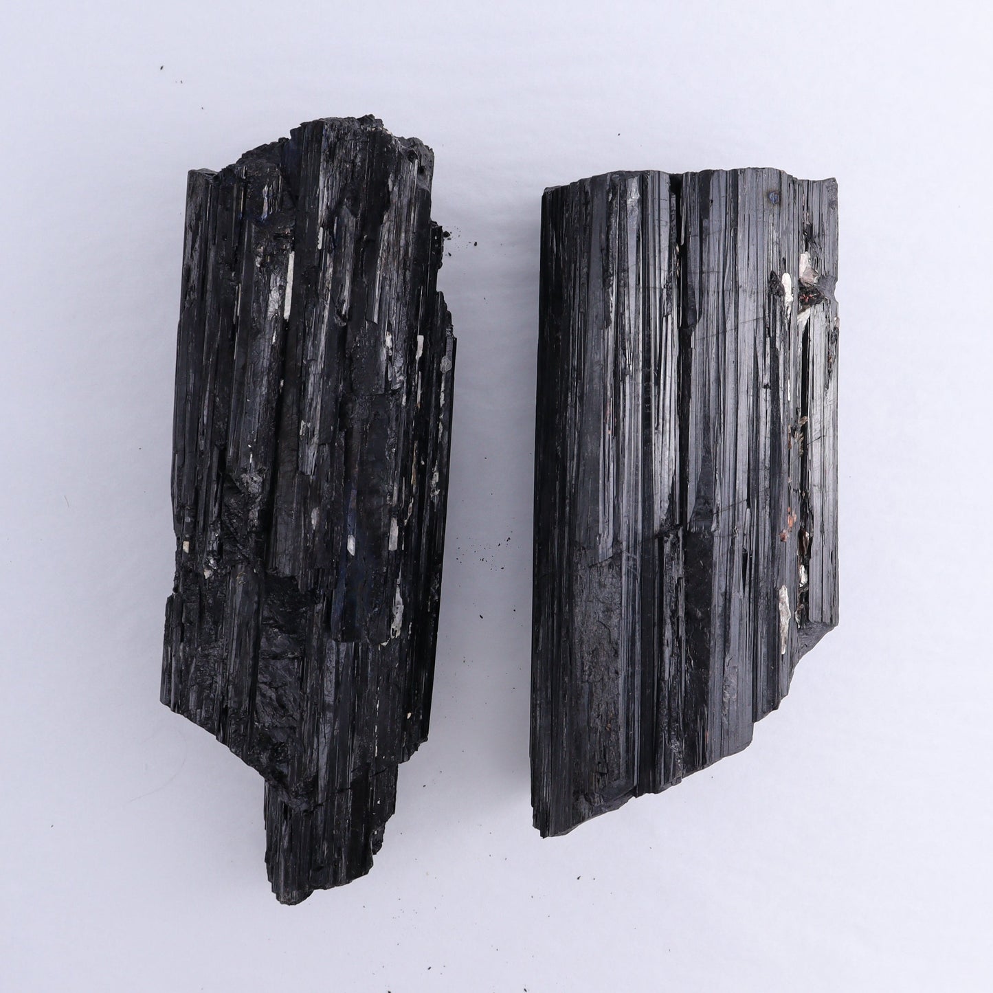 Black Tourmaline Log Set of 2 - Expert Wholesale and Supplier of Wholesale Crystals & Bulk Gemstones, ["Black Tourmaline","logs","Madagascar","Rough","Tourmaline"]