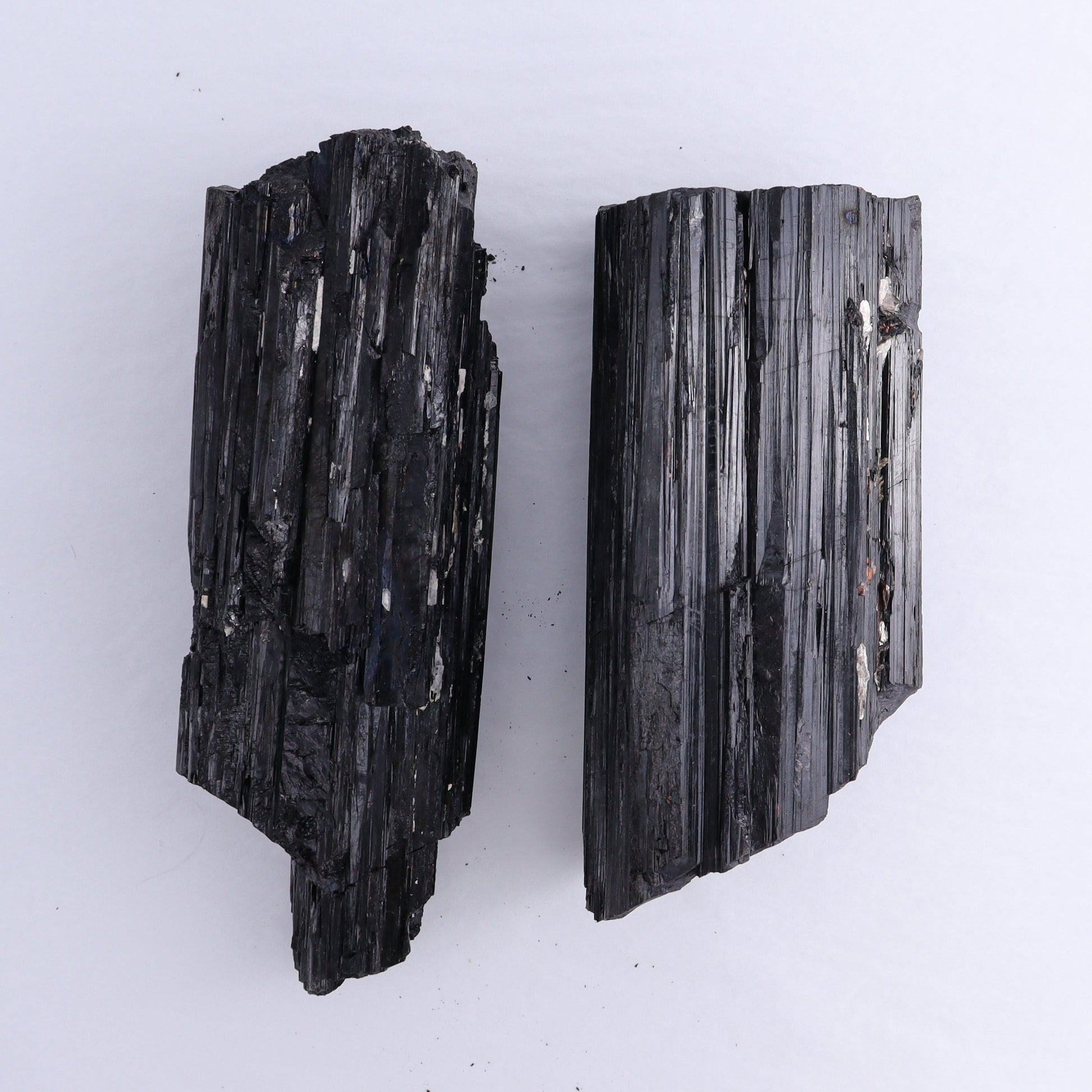Black Tourmaline Log Set of 2 - Expert Wholesale and Supplier of Wholesale Crystals & Bulk Gemstones, ["Black Tourmaline","logs","Madagascar","Rough","Tourmaline"]