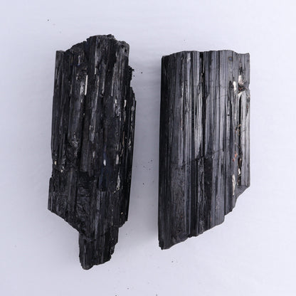 Black Tourmaline Log Set of 2 - Expert Wholesale and Supplier of Wholesale Crystals & Bulk Gemstones, ["Black Tourmaline","logs","Madagascar","Rough","Tourmaline"]