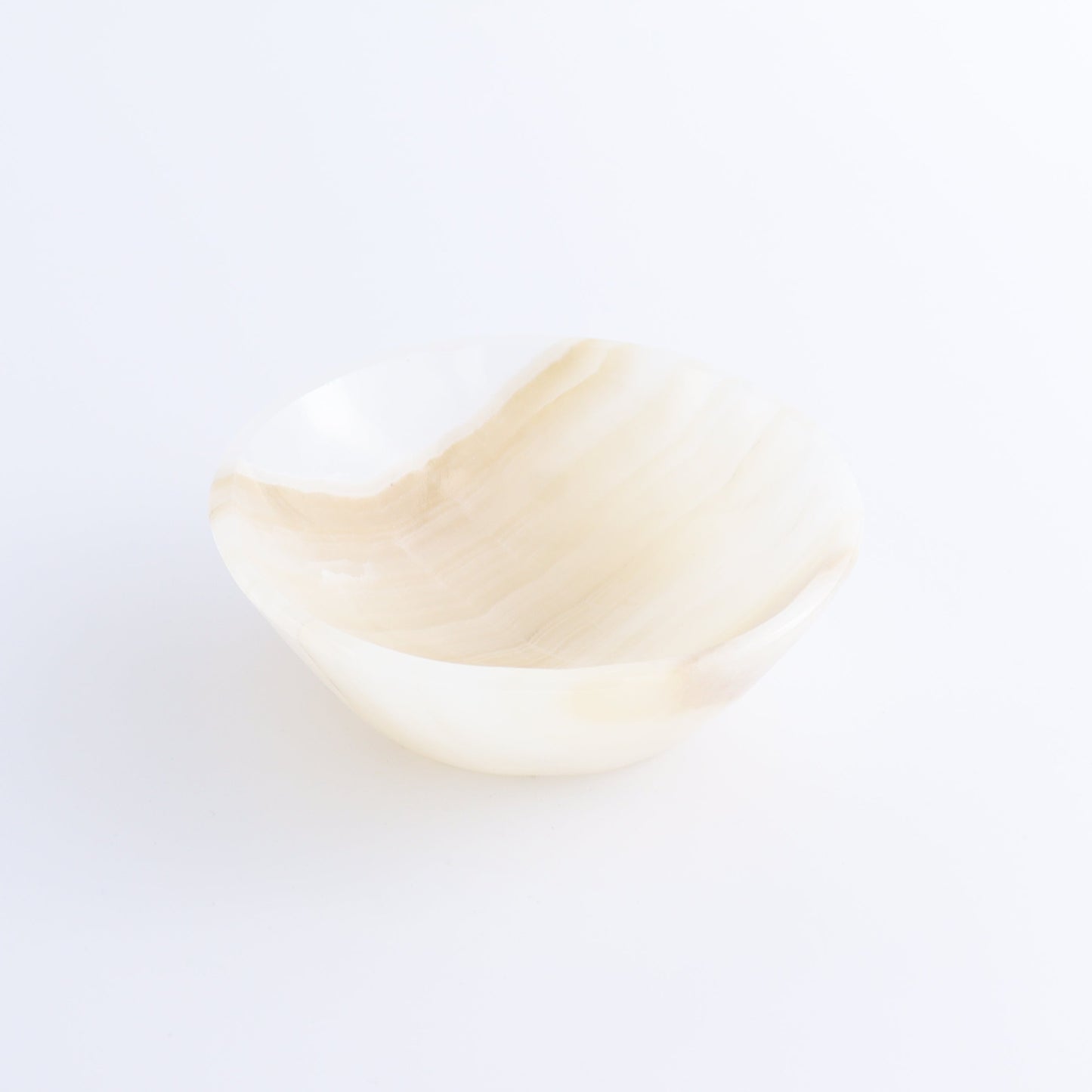 One Bowl (12 cm) Mexican Onyx/Calcite White Polished - Expert Wholesale and Supplier of Wholesale Crystals & Bulk Gemstones, ["bowl","Calcite","Catalog Onyx","Decorative Dish","Mexico","onyx"]