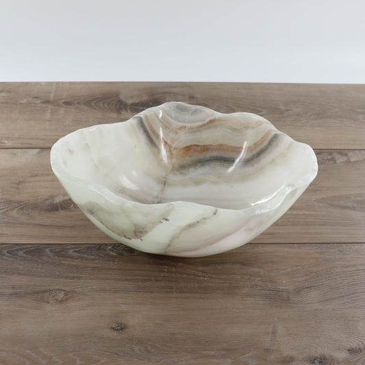 Mexican Onyx/Calcite Bowl 12" - Expert Wholesale and Supplier of Wholesale Crystals & Bulk Gemstones, ["Bowls","Calcite","Mexico","onyx"]