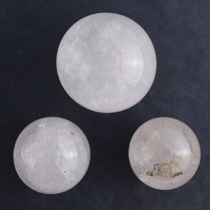 Clear Quartz Spheres Set of 9 - Expert Wholesale and Supplier of Wholesale Crystals & Bulk Gemstones, ["Clear Quartz","Quartz","Spheres"]
