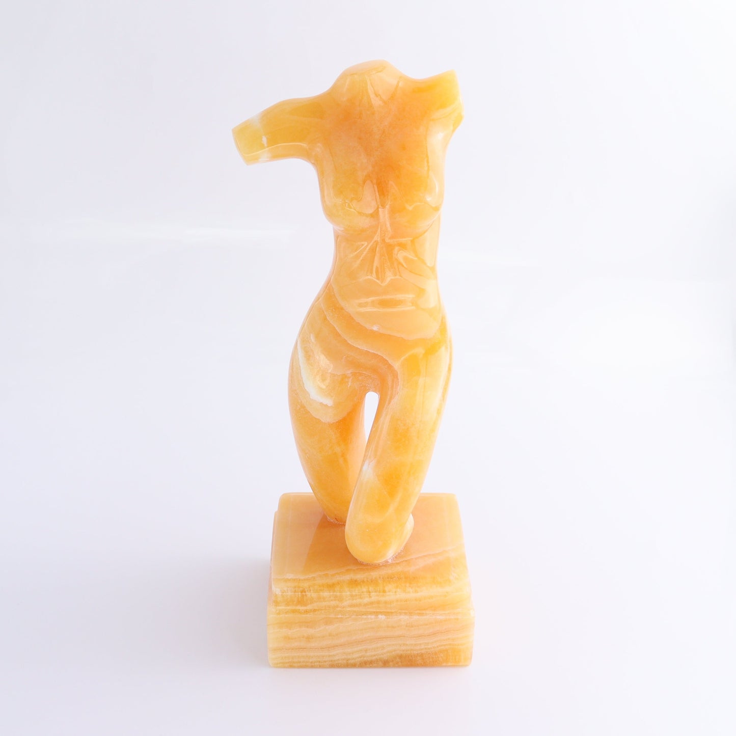 Female Torso Statue Mexican Orange Onyx/Calcite - Expert Wholesale and Supplier of Wholesale Crystals & Bulk Gemstones, ["Bowls","Calcite","Mexico","onyx"]