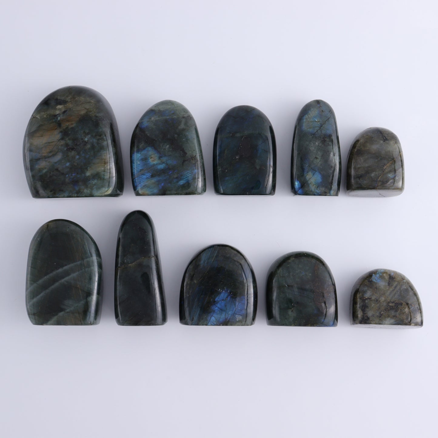 Labradorite Freeform Set of 10 - Expert Wholesale and Supplier of Wholesale Crystals & Bulk Gemstones, ["Freeforms","Labradorite","Madagascar"]