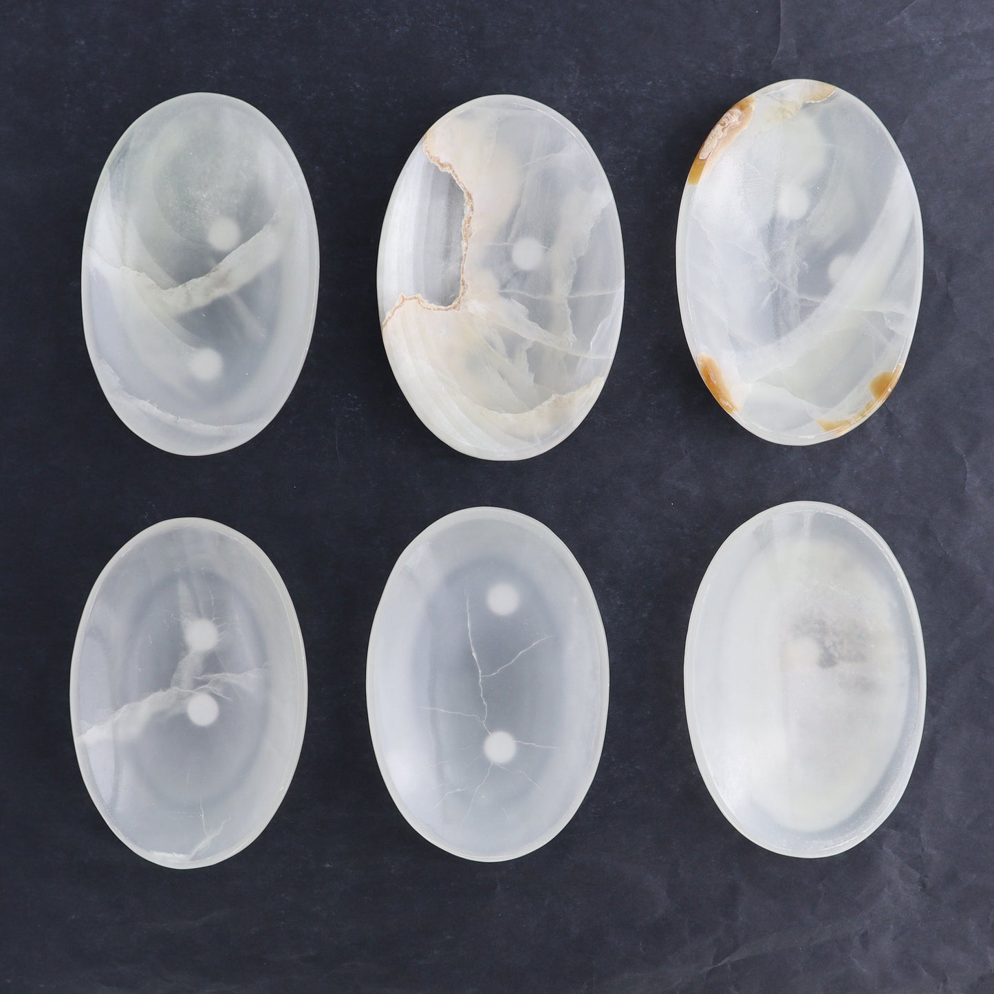 One Mexican Onyx/Calcite White Small Oval Dish - Expert Wholesale and Supplier of Wholesale Crystals & Bulk Gemstones, ["Calcite","Catalog Onyx","close_50","Decorative Dish","Mexico","onyx"]