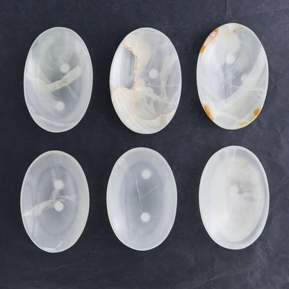 One Mexican Onyx/Calcite White Small Oval Dish - Expert Wholesale and Supplier of Wholesale Crystals & Bulk Gemstones, ["Calcite","Catalog Onyx","close_50","Decorative Dish","Mexico","onyx"]