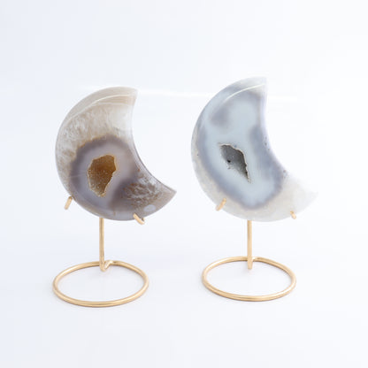 Agate Moons with Stand Set of 5 - Expert Wholesale and Supplier of Wholesale Crystals & Bulk Gemstones, ["Agate","Brazil","moons"]