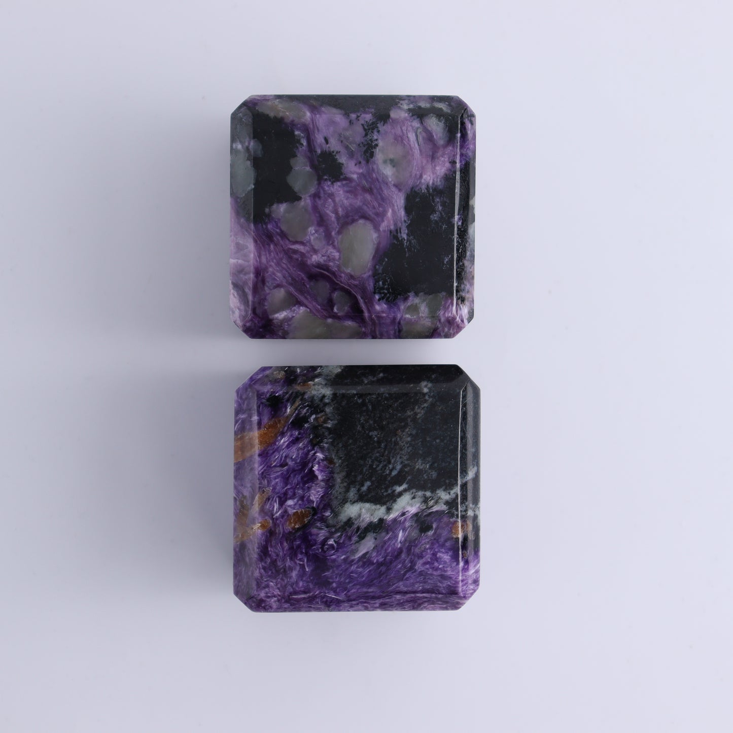 Charoite Cubes Set of 4 - Expert Wholesale and Supplier of Wholesale Crystals & Bulk Gemstones, ["Charoite","Cubes","Russia"]