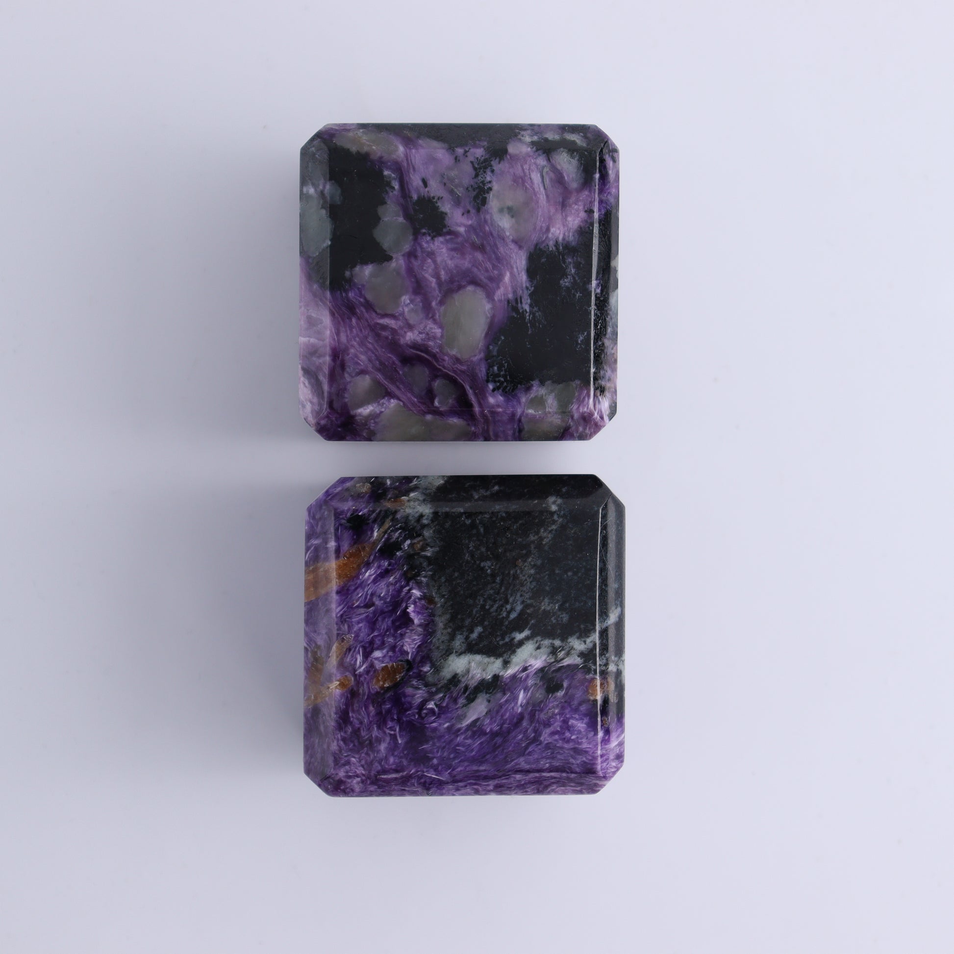 Charoite Cubes Set of 4 - Expert Wholesale and Supplier of Wholesale Crystals & Bulk Gemstones, ["Charoite","Cubes","Russia"]