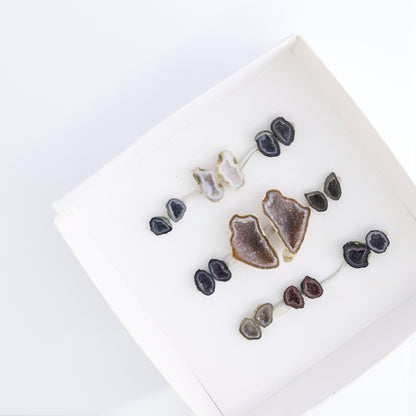 Tabasco Geodes 9 Pairs - Expert Wholesale and Supplier of Wholesale Crystals & Bulk Gemstones, ["Geodes","Tabasco Geode"]