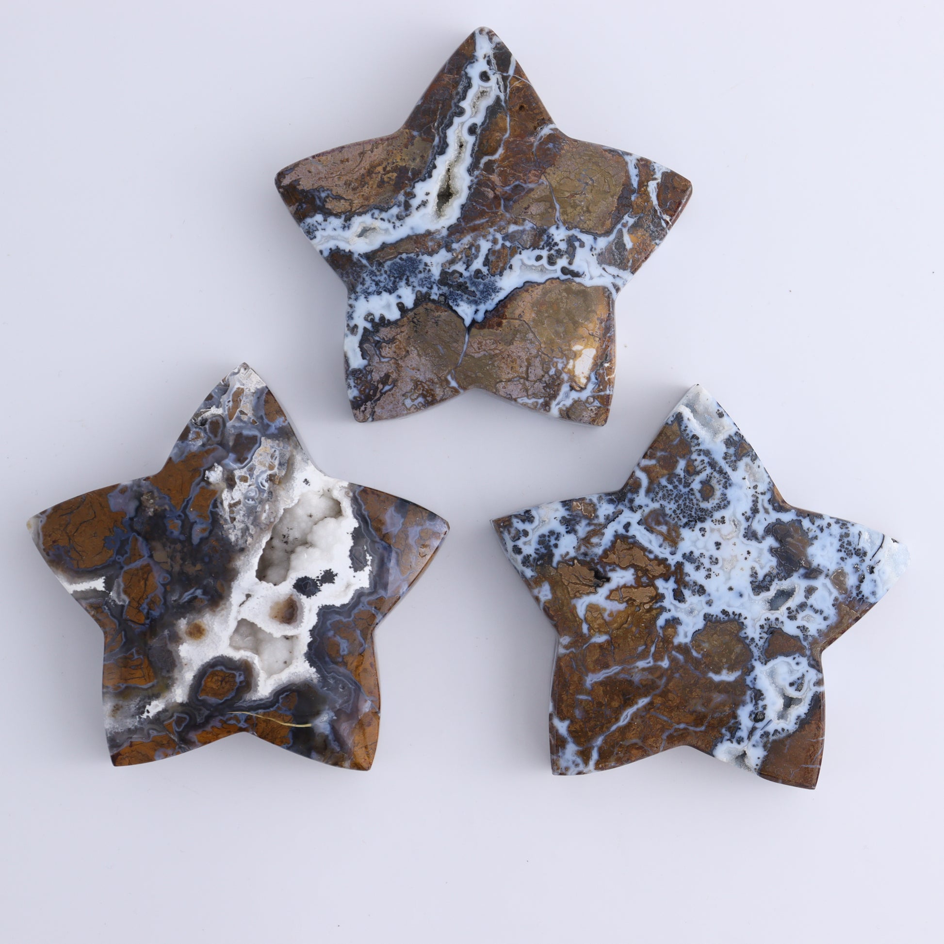 Brecciated Jasper Stars Set of 6 - Expert Wholesale and Supplier of Wholesale Crystals & Bulk Gemstones, ["Brecciated Jasper","Indonesia","stars"]