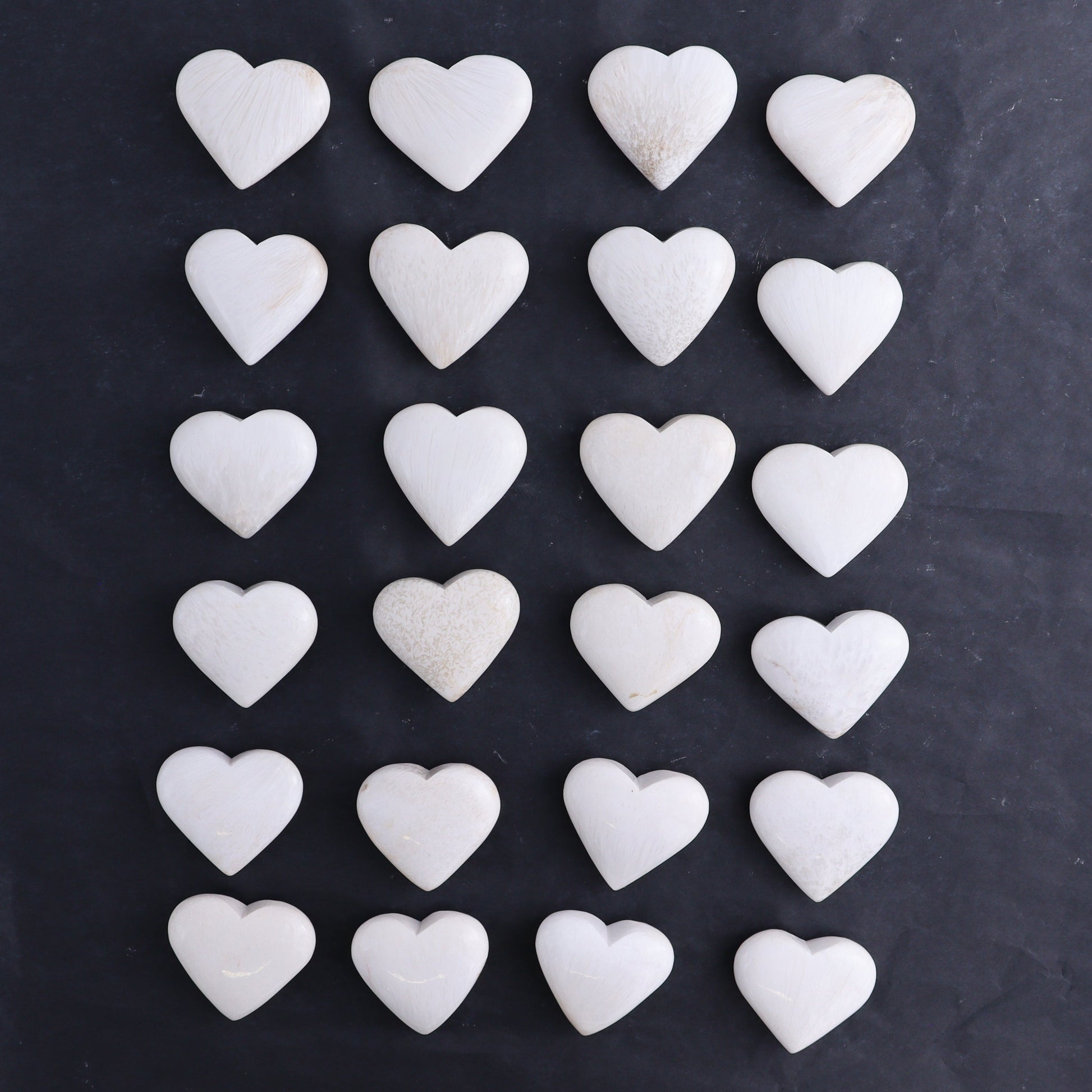 Scolecite Hearts 1 kg Set - Expert Wholesale and Supplier of Wholesale Crystals & Bulk Gemstones, ["Hearts","Scolecite"]
