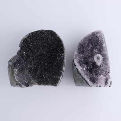 Uruguay Amethyst Cut Base Set of 2 - Expert Wholesale and Supplier of Wholesale Crystals & Bulk Gemstones, ["Amethyst","Cut Base","Uruguay"]