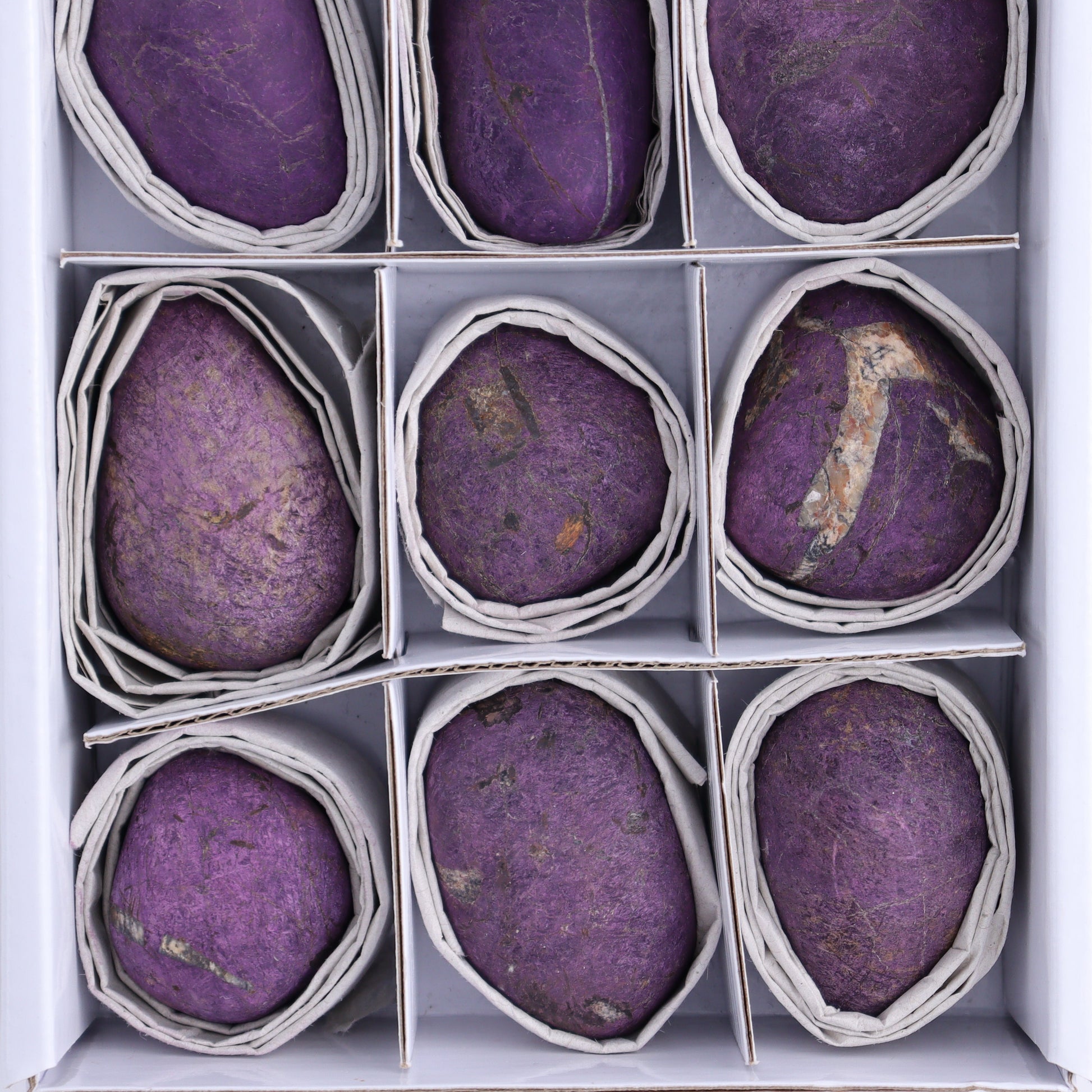 Purpurite Tumbles Set of 12 - Expert Wholesale and Supplier of Wholesale Crystals & Bulk Gemstones, ["Freeform","Freeforms","purpurite","Purpurite Velvet"]