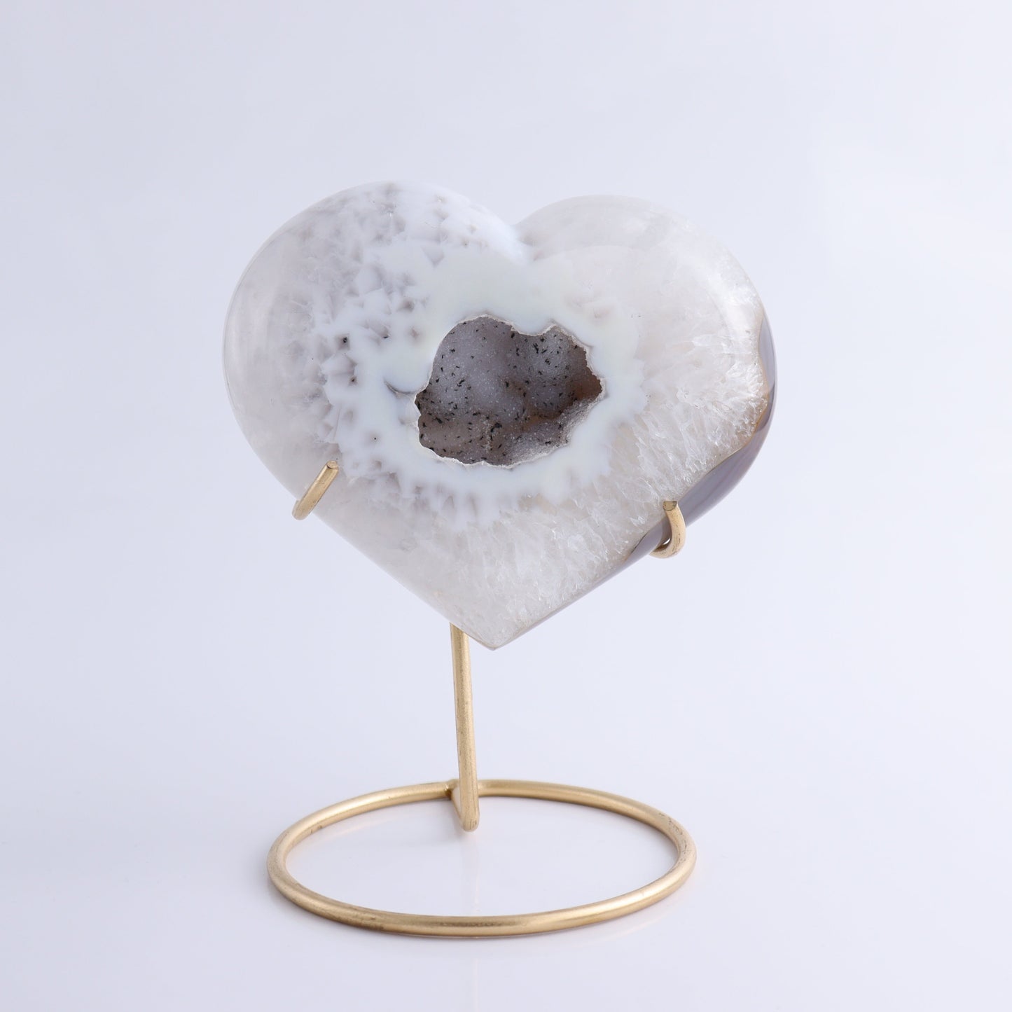 Agate Hearts with Stand Set of 2 - Expert Wholesale and Supplier of Wholesale Crystals & Bulk Gemstones, ["Agate","Brazil","Hearts"]