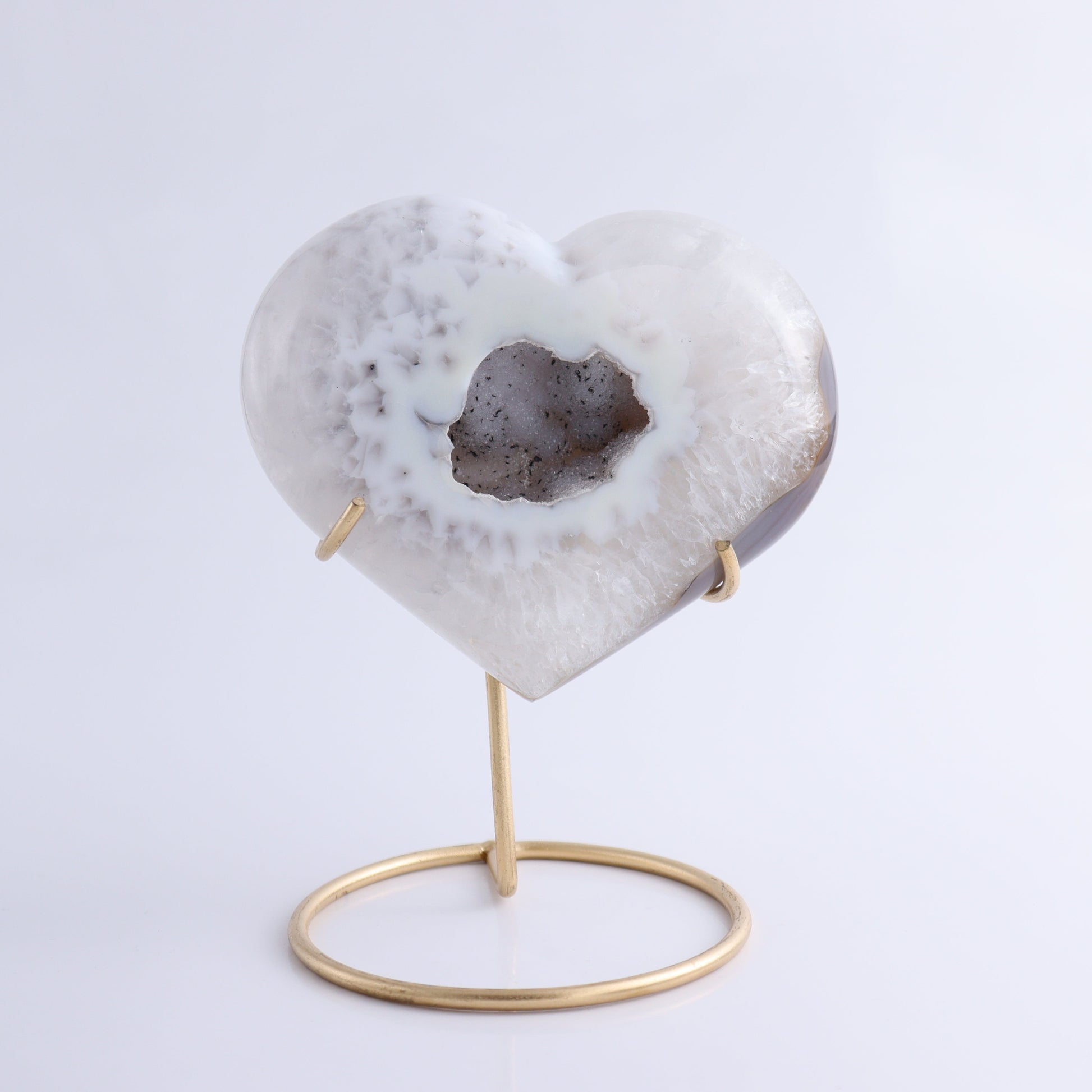 Agate Hearts with Stand Set of 2 - Expert Wholesale and Supplier of Wholesale Crystals & Bulk Gemstones, ["Agate","Brazil","Hearts"]