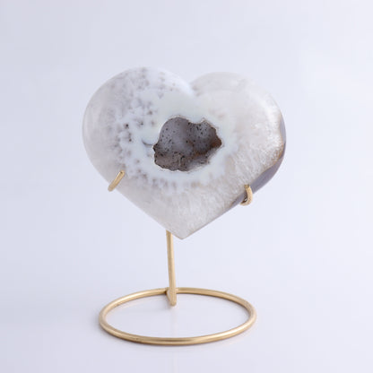 Agate Hearts with Stand Set of 2 - Expert Wholesale and Supplier of Wholesale Crystals & Bulk Gemstones, ["Agate","Brazil","Hearts"]