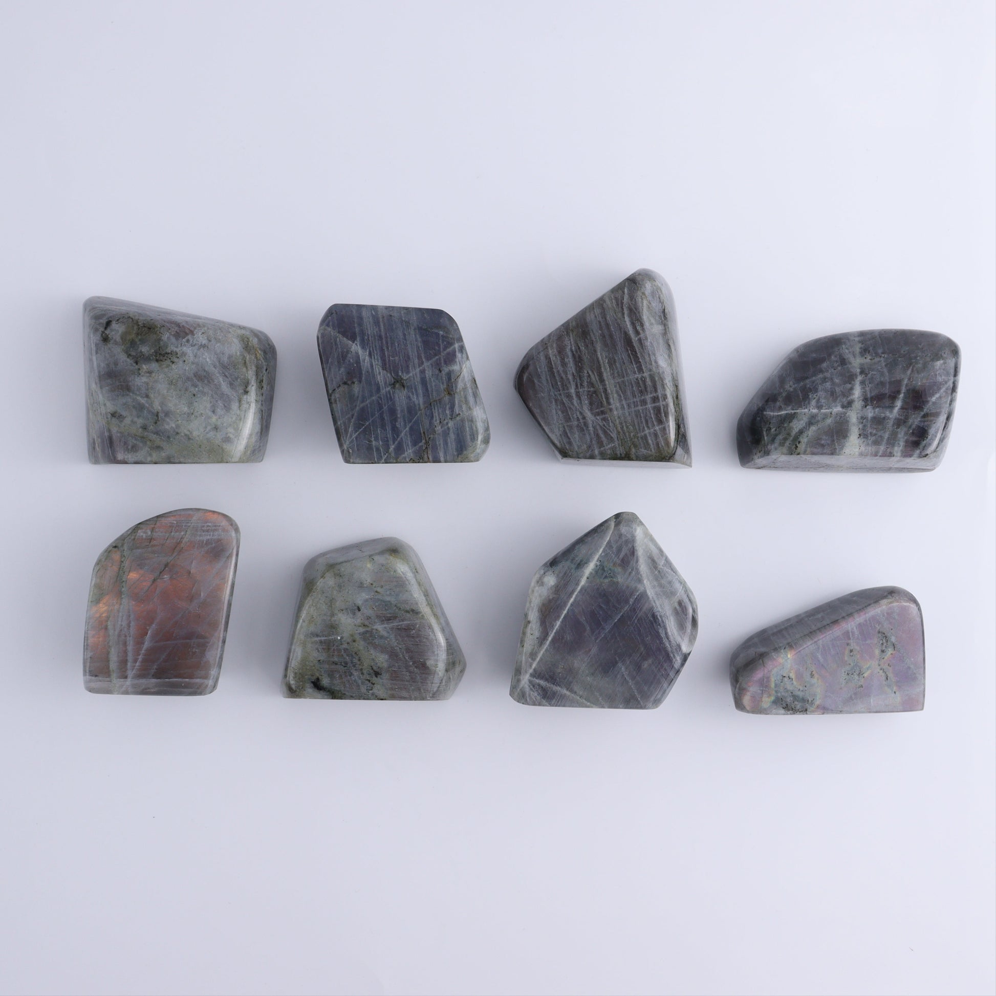 Labradorite Freeform Set of 8 - Expert Wholesale and Supplier of Wholesale Crystals & Bulk Gemstones, ["Freeforms","Labradorite","Madagascar"]