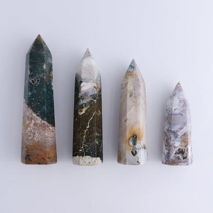 Ocean Jasper Towers Set of 4 - Expert Wholesale and Supplier of Wholesale Crystals & Bulk Gemstones, ["Freeforms","jasper","Ocean Jasper"]
