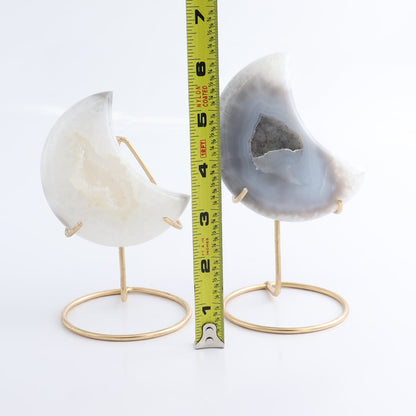 Agate Moons with Stand Set of 5 - Expert Wholesale and Supplier of Wholesale Crystals & Bulk Gemstones, ["Agate","Brazil","moons"]