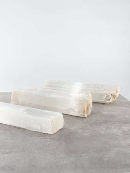 Selenite Logs Set of 3 - Expert Wholesale and Supplier of Wholesale Crystals & Bulk Gemstones, []