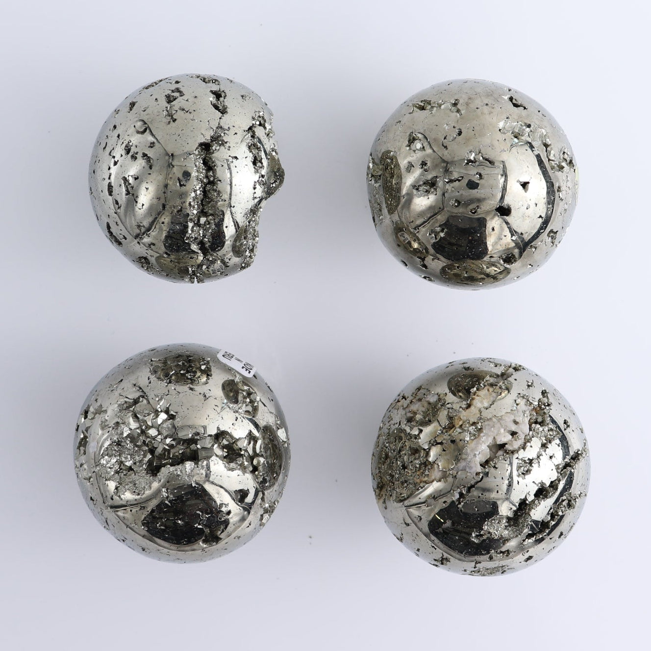 Pyrite Spheres Set of 4