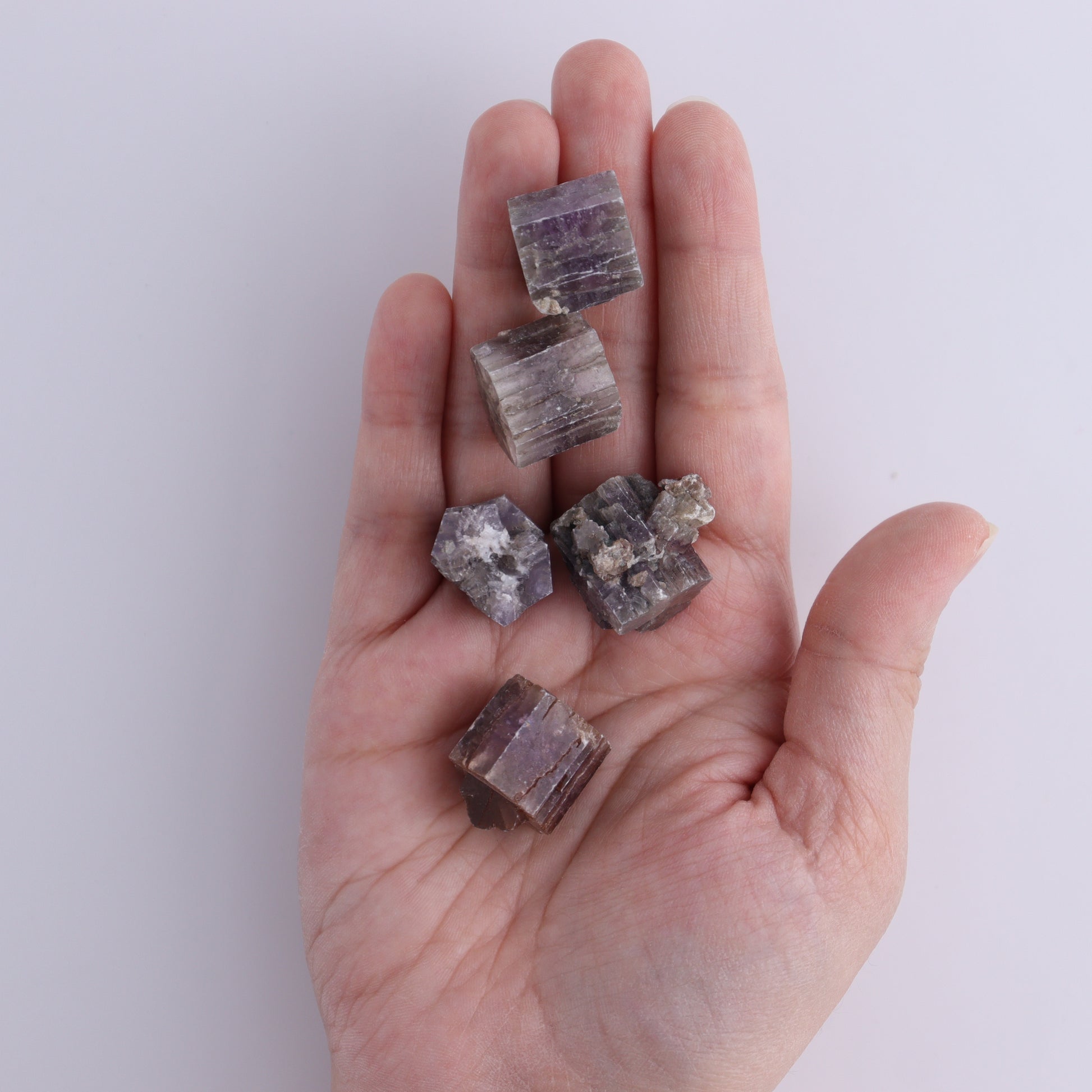 Purple Aragonite Set of 54 - Expert Wholesale and Supplier of Wholesale Crystals & Bulk Gemstones, ["aragonite","Purple Aragonite","Spain"]