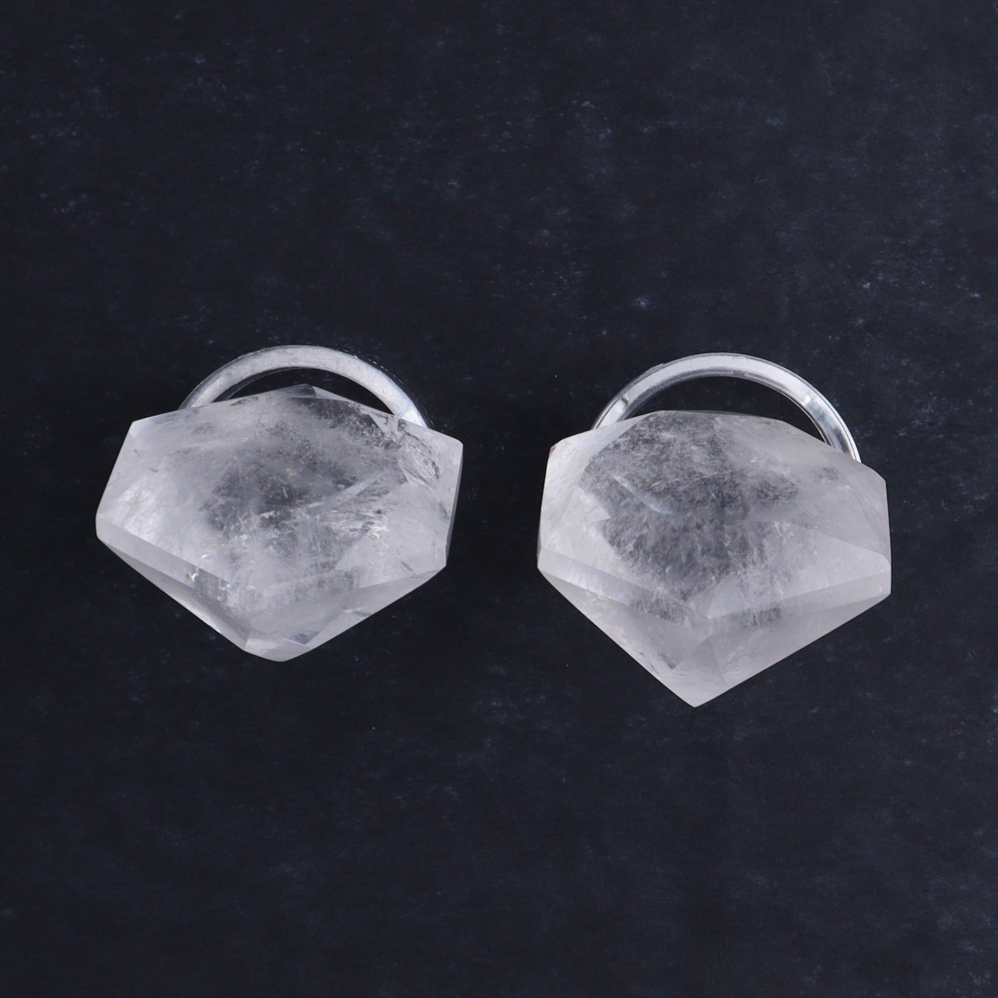 Quartz Diamond Shaped Carvings Set of 5 - Expert Wholesale and Supplier of Wholesale Crystals & Bulk Gemstones, ["Brazil","Clear Quartz","Mixed Carvings","Quartz"]