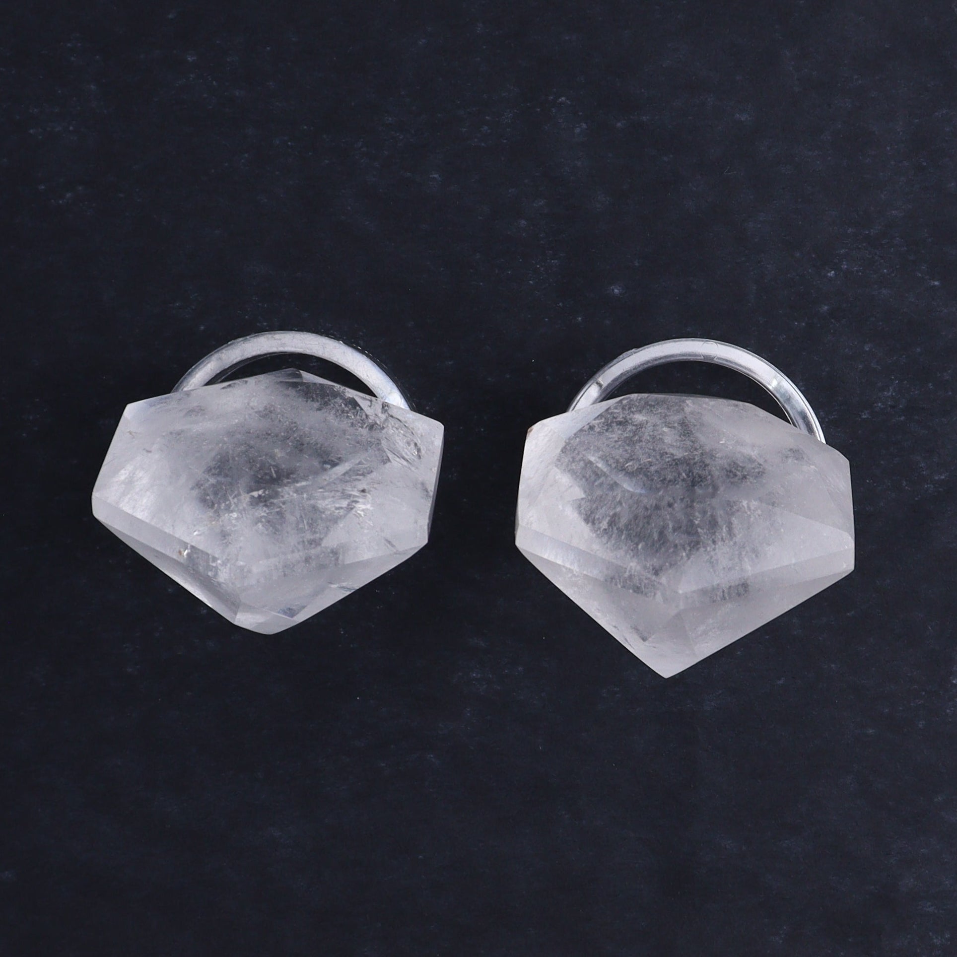 Quartz Diamond Shaped Carvings Set of 5 - Expert Wholesale and Supplier of Wholesale Crystals & Bulk Gemstones, ["Brazil","Clear Quartz","Mixed Carvings","Quartz"]