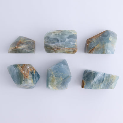 Blue Onyx Freeforms Set of 6 - Expert Wholesale and Supplier of Wholesale Crystals & Bulk Gemstones, ["Blue Onyx","Freeform","Freeforms","Mexico","onyx"]