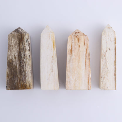 Petrified Wood Towers Set of 4 - Expert Wholesale and Supplier of Wholesale Crystals & Bulk Gemstones, ["Indonesia","Petrified Wood","Towers"]