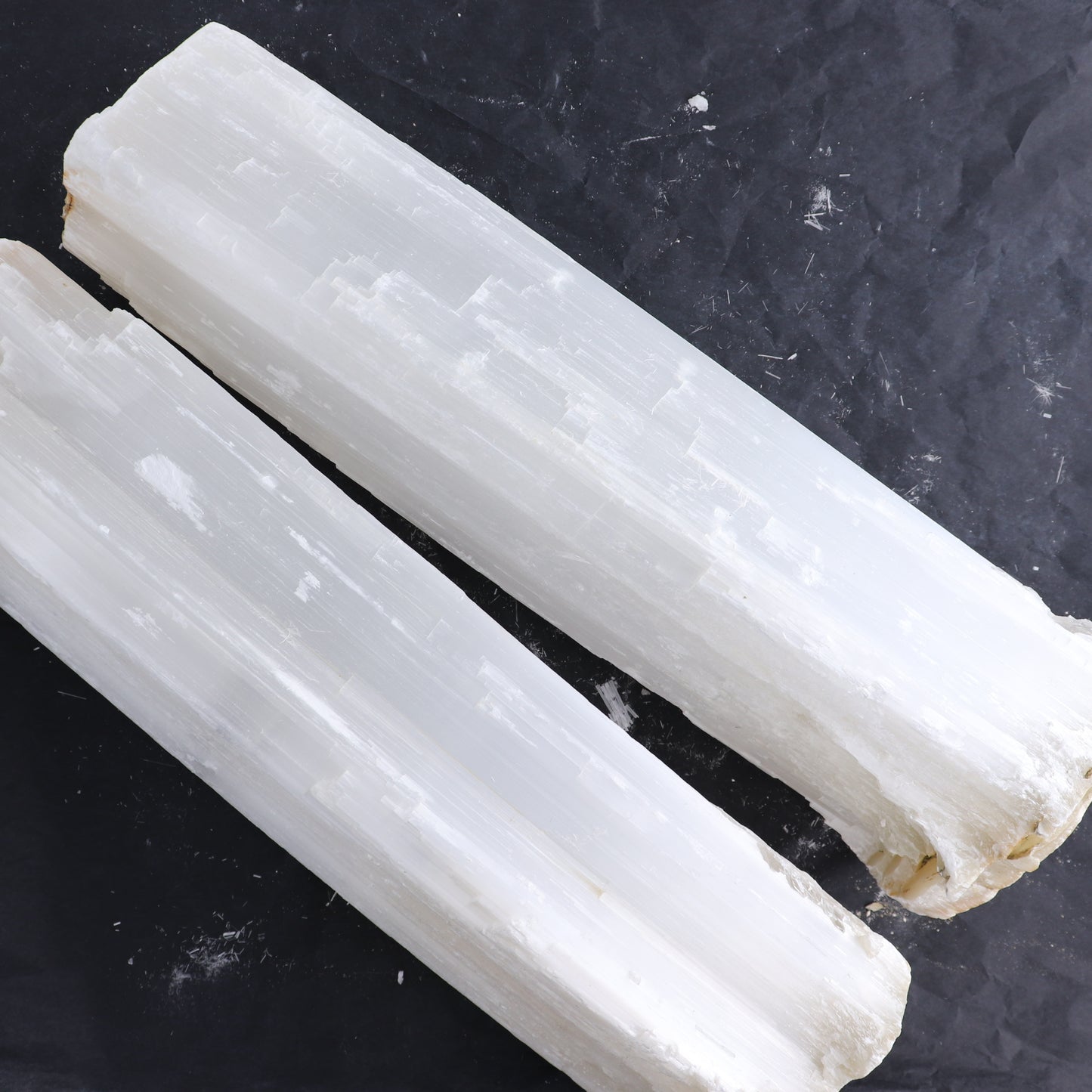 Selenite Logs Set of 2