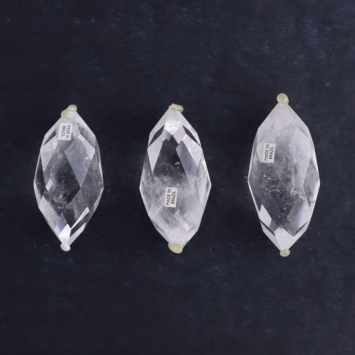 Quartz Faceted Double Points Set of 11 - Expert Wholesale and Supplier of Wholesale Crystals & Bulk Gemstones, ["Brazil","Clear Quartz","Mixed Carvings","Quartz"]
