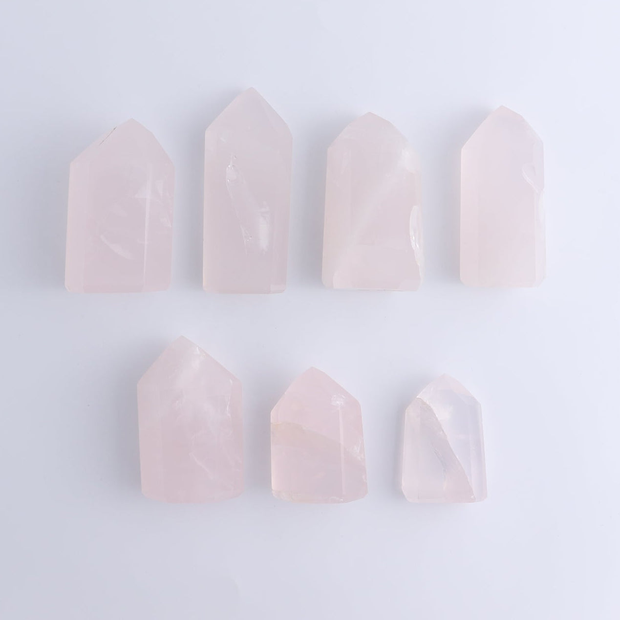 Imperfect Rose Quartz Towers Set of 7