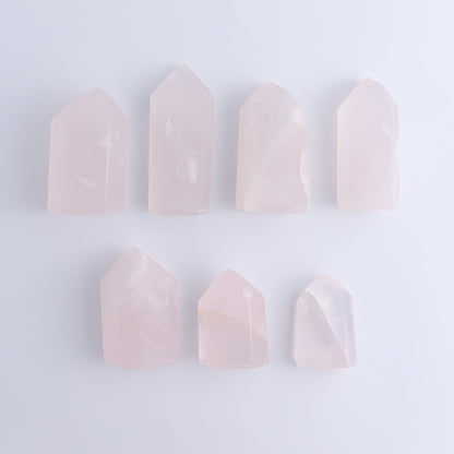 Imperfect Rose Quartz Towers Set of 7