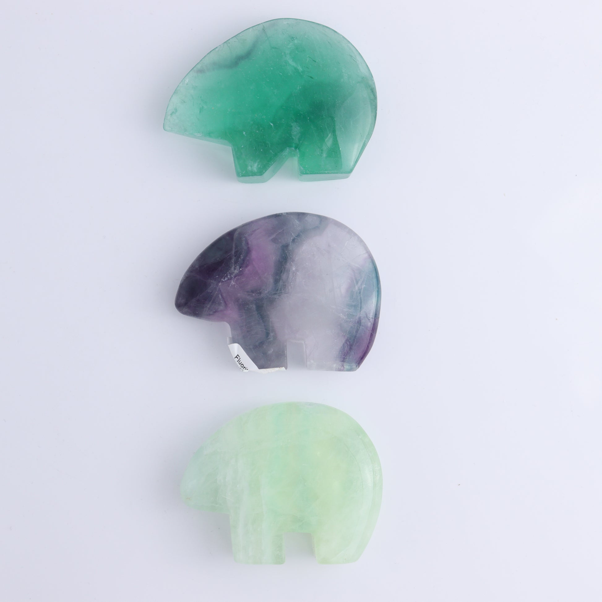 Fluorite Bears set of 6 - Expert Wholesale and Supplier of Wholesale Crystals & Bulk Gemstones, ["Bears","Fluorite","Indonesia","Zuni Bears"]