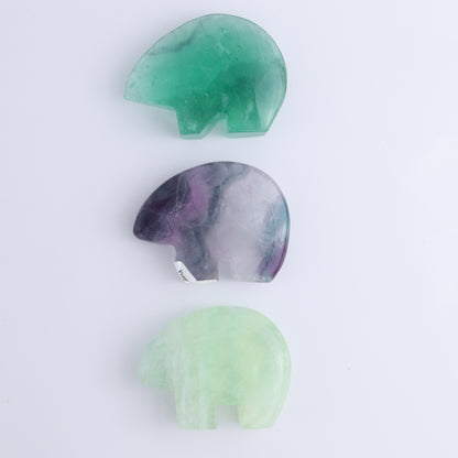 Fluorite Bears set of 6 - Expert Wholesale and Supplier of Wholesale Crystals & Bulk Gemstones, ["Bears","Fluorite","Indonesia","Zuni Bears"]