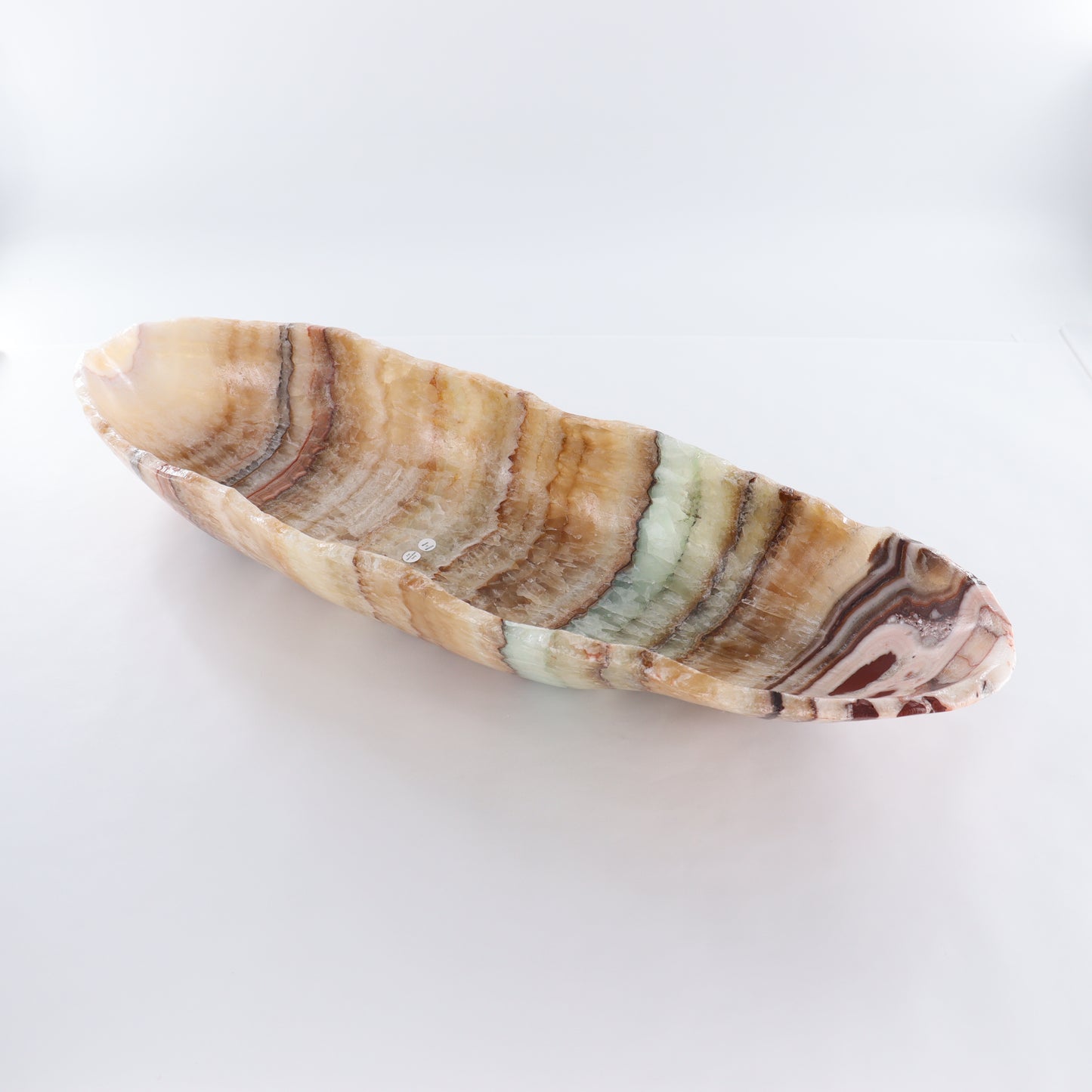 Mexican Onyx/Calcite Canoe Bowl - Expert Wholesale and Supplier of Wholesale Crystals & Bulk Gemstones, ["Bowls","Calcite","canoe","Mexico","onyx"]